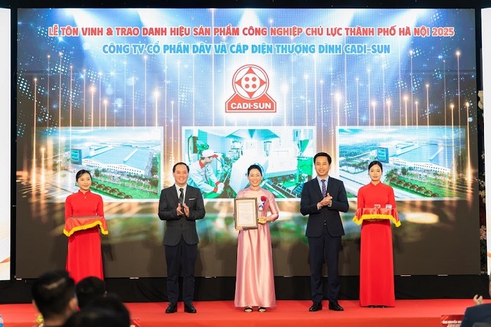 CADI-SUN được vinh danh Top 10 Sản phẩm Công nghiệp chủ lực Hà Nội 2025